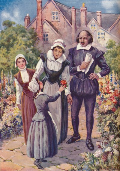 William Shakespeare - Un delicato fiore per il Re dei Poeti, c1925 da Charles Dudley Tennant
