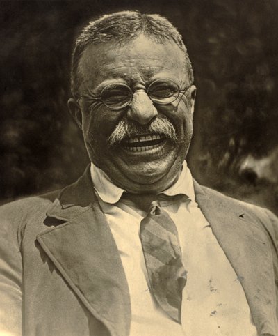 Theodore Roosevelt che ride, c.1910 da Charles Duprez
