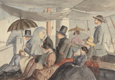 Passeggeri a bordo del battello sul Nilo da Charles Dyce
