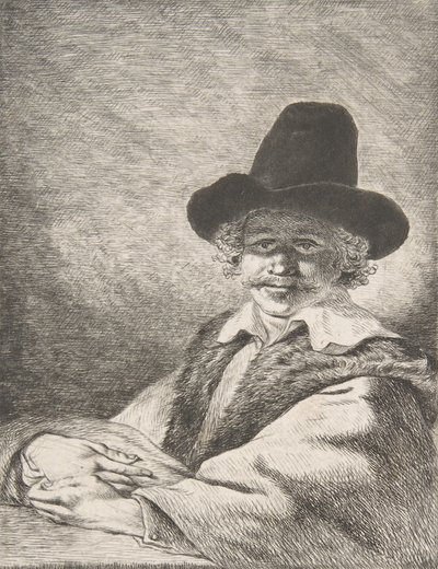 Ritratto di uomo seduto con cappello, 1782 da Charles Echard