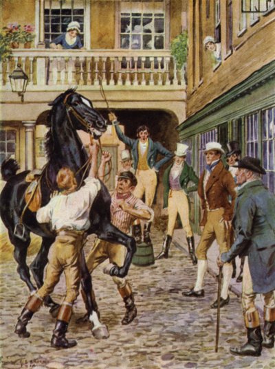 Illustrazione per The Amateur Gentleman di Jeffery Farnol da Charles Edmund (after) Brock
