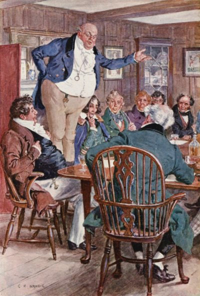 Illustrazione per Il Circolo Pickwick di Charles Dickens da Charles Edmund (after) Brock