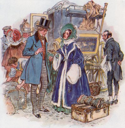 Grandi speranze, Estella arriva a Cheapside in carrozza da Rochester da Charles Edmund Brock