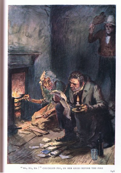 Ha, ha, ha! ridacchiò Peg, in ginocchio davanti al fuoco da Charles Edmund Brock