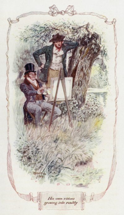 Le sue stesse visioni che diventano realtà (litografia a colori) da Charles Edmund Brock