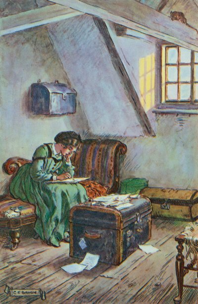 Illustrazione per Piccole donne di Louisa M Alcott da Charles Edmund Brock