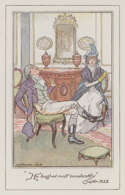 Illustrazione per Ragione e Sentimento di Jane Austen (litografia a colori) da Charles Edmund Brock