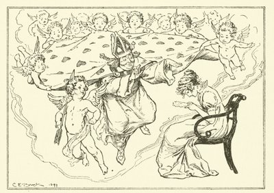 Illustrazione per The Essays of Elia di Charles Lamb da Charles Edmund Brock