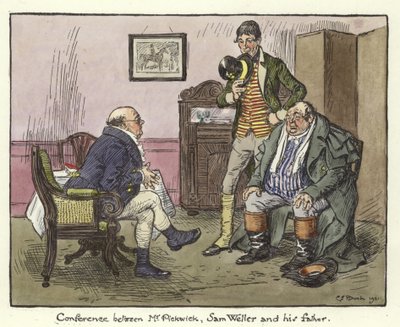 Illustrazione per i Pickwick Papers da Charles Edmund Brock