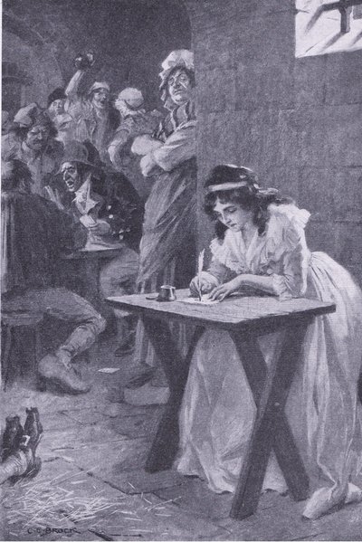Madame Roland scrive a sua figlia, da My Magazine, pub.1922 da Charles Edmund Brock
