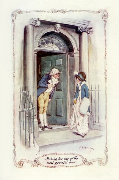 Facendole uno dei suoi inchini più graziosi (illustrazione) da Charles Edmund Brock