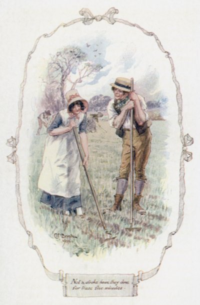 Non hanno fatto un colpo per questi cinque minuti (litografia a colori) da Charles Edmund Brock