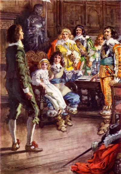 Figlio annuncia che intende combattere per il Parlamento durante la guerra civile inglese da Charles Edmund Brock