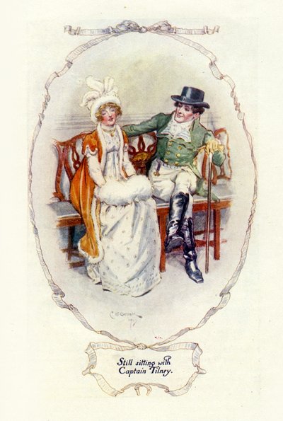 Ancora seduto con il capitano Tilney (illustrazione) da Charles Edmund Brock