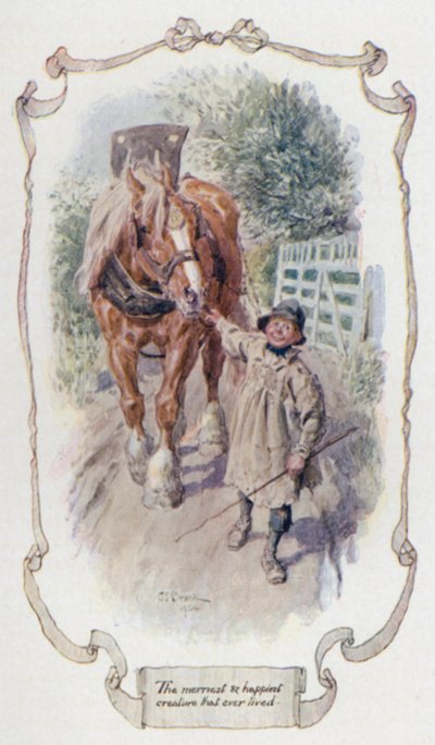 La creatura più allegra e felice che sia mai vissuta (litografia a colori) da Charles Edmund Brock