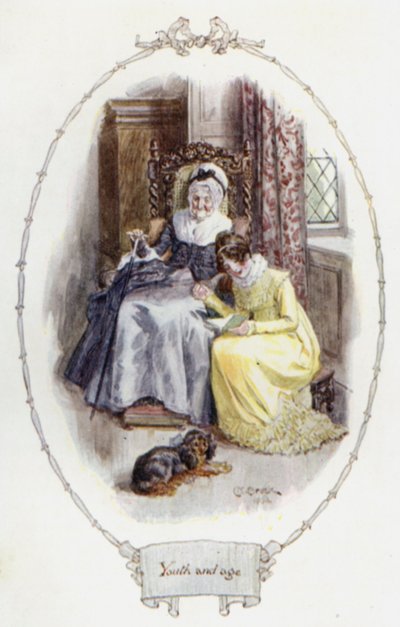 Gioventù e vecchiaia (litografia a colori) da Charles Edmund Brock