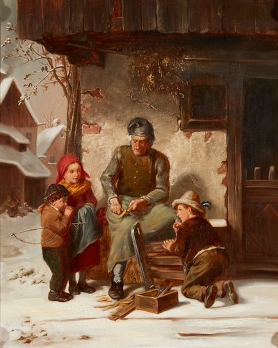 Riparare la Slitta da Charles Edouard (attr.to) Frere