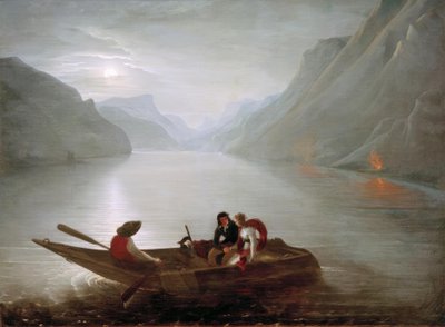 Julie e Saint-Preux sul Lago di Ginevra da Charles Edouard Crespy Le Prince