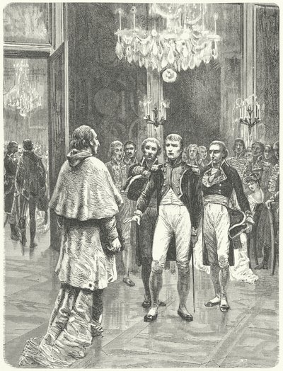 Napoleone riceve il cardinale Ercole Consalvi al Palazzo delle Tuileries, Parigi da Charles Edouard Delort