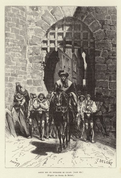 Sortita dei sei borghesi di Calais da Charles Edouard Delort