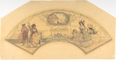Montatura del ventaglio: La Piazza Spagnola, 1896 da Charles Edward Conder