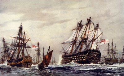 Bombarde che salutano la vittoria, dicembre 1805 da Charles Edward Dixon