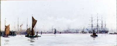 Guardando a ovest da Tilbury da Charles Edward Dixon