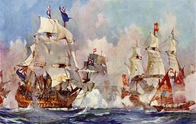 Il Principe Giorgio alla Battaglia di Malaga, 1704 da Charles Edward Dixon