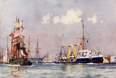 La Speedy lascia Portsmouth da Charles Edward Dixon