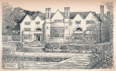 Tirley Court, Cheshire: Facciata Sud da Charles Edward Mallows