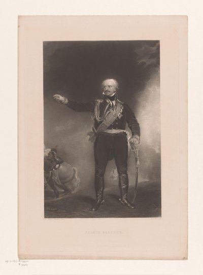 Ritratto di Gebhard Leberecht von Blücher da Charles Edward Wagstaff