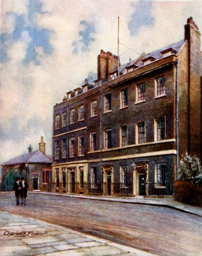 Numero 10 di Downing Street, Whitehall da Charles Edwin Flower
