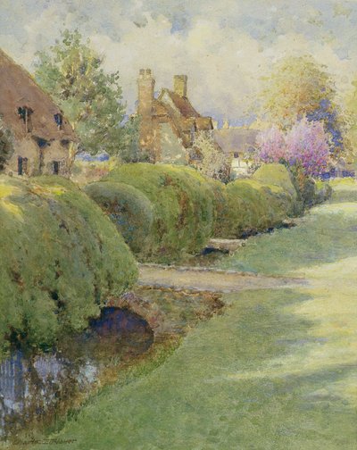 La siepe di bosso, Warborough, Oxon da Charles Edwin Flower