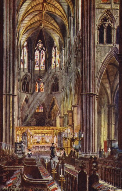 Il coro, Abbazia di Westminster da Charles Edwin Flower