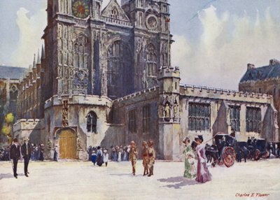 Abbazia di Westminster, dove re Edoardo VII e la regina Alessandra sono scesi da Charles Edwin Flower