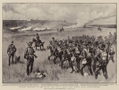 Soldati cittadini al fronte, i CIV in azione vicino a Johannesburg da Charles Edwin Fripp