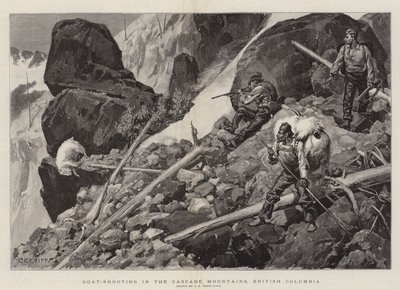 Caccia alla capra nelle Cascade Mountains, Columbia Britannica da Charles Edwin Fripp