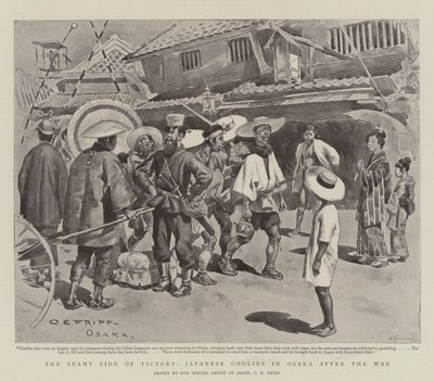 Il lato oscuro della vittoria, coolies giapponesi a Osaka dopo la guerra da Charles Edwin Fripp