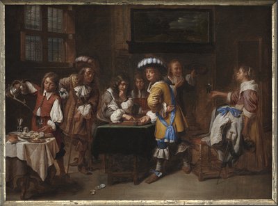 Giocatori di trictrac da Charles Emanuel Biset