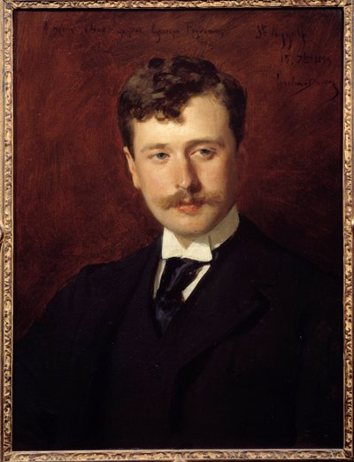 Ritratto di Georges Feydeau (1862 - 1921) autore drammatico. Dipinto di Emile Auguste Carolus Duran (1837-1917) da Charles Emile Auguste Carolus Duran