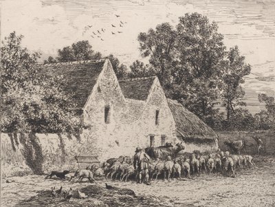 Una fattoria da Charles Emile Jacque