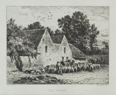 Una fattoria da Charles Emile Jacque