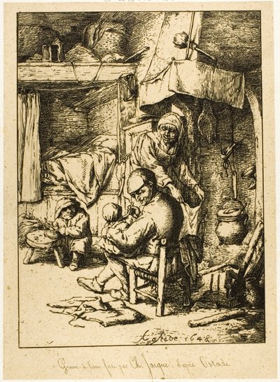 Un padre e la sua famiglia da Charles Emile Jacque