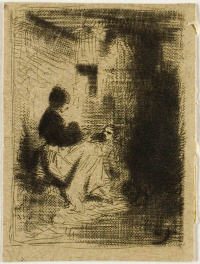 Una donna e il suo bambino da Charles Emile Jacque