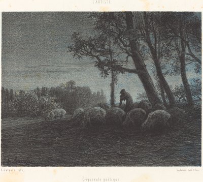 Crepuscolo Poetico da Charles Emile Jacque
