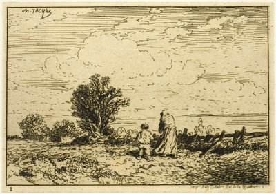 Attraversando il prato da Charles Emile Jacque