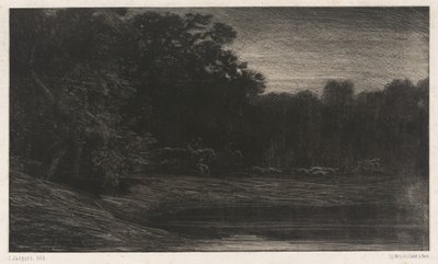 Caccia al Cervo (La chasse au cerf) da Charles Emile Jacque