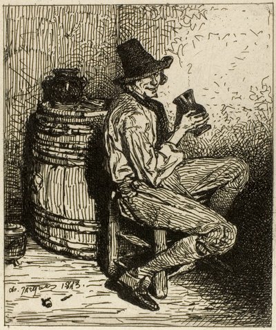 Bevitore da Charles Emile Jacque
