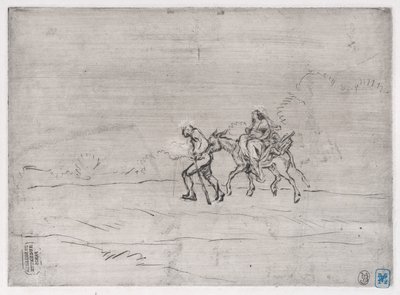 Fuga in Egitto, 1848 da Charles Emile Jacque