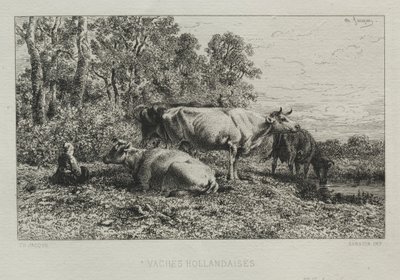 Mucche olandesi da Charles Emile Jacque